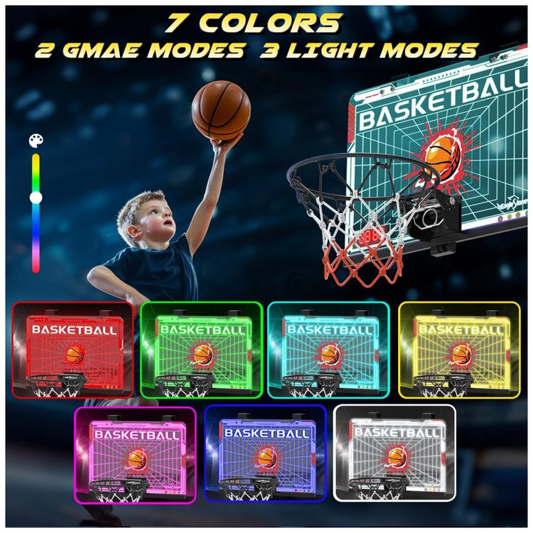 Cesta-de-Basquete-com-4-Bolas-Placar-Eletronico-7-Cores-Imagem-1