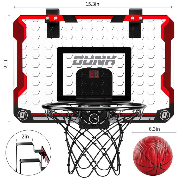 Mini-Cesta-de-Basquete-com-4-Bolas-Placar-Eletronico-e-Som-Imagem-1
