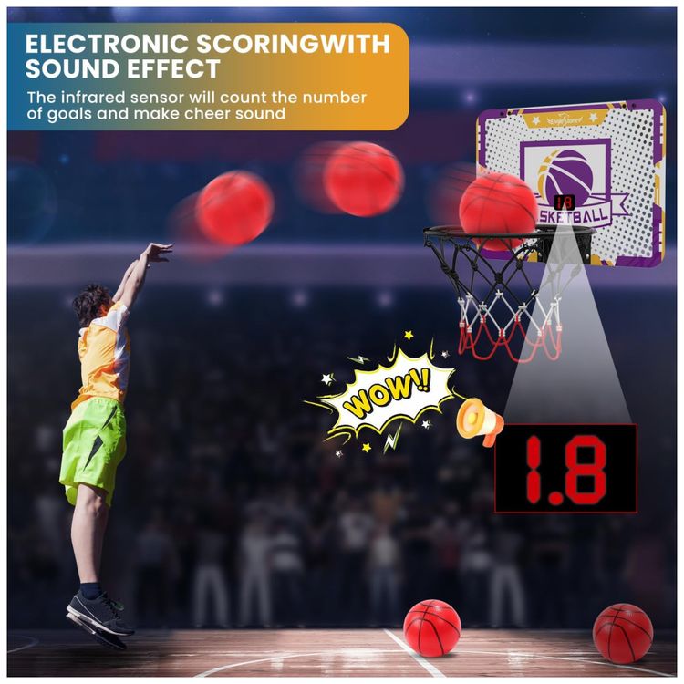Cesta-de-Basquete-com-4-Bolas-Placar-Eletronico-e-Som-de-Imagem-1