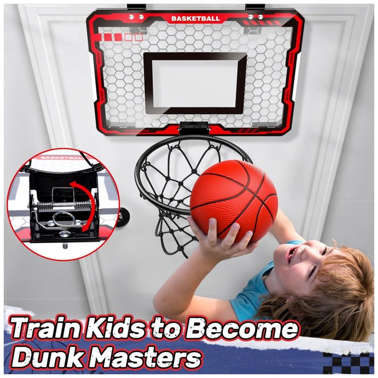 Cesta-de-Basquete-com-3-Bolas-e-Design-Dobravel-Portatil-Imagem-1