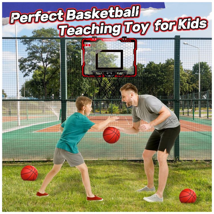 Cesta-de-Basquete-com-3-Bolas-e-Design-Dobravel-Portatil-Imagem-6