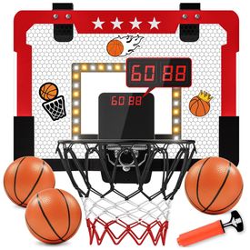 Cesta-de-Basquete-com-4-Bolas--Luz-LED-Placar-Duplo-Imagem-0