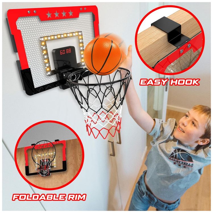 Cesta-de-Basquete-com-4-Bolas--Luz-LED-Placar-Duplo-Imagem-2