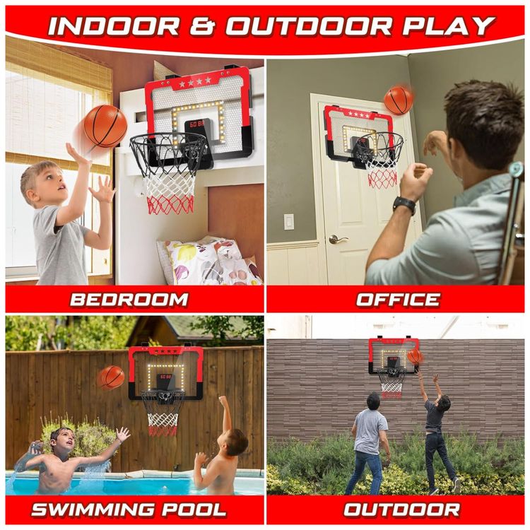 Cesta-de-Basquete-com-4-Bolas--Luz-LED-Placar-Duplo-Imagem-4