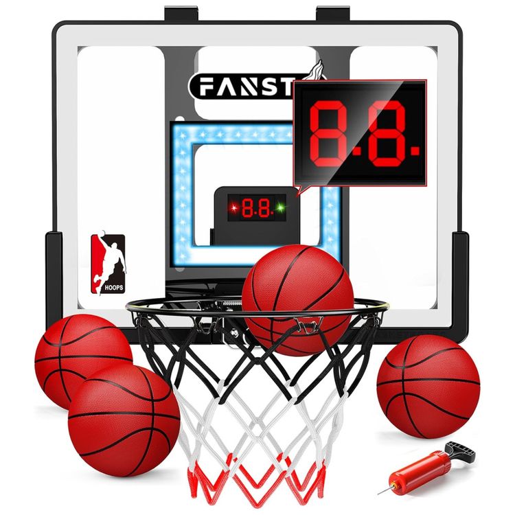 Cesta-de-Basquete-com-4-Bolas-Placar-Eletronico-2-Modos-Imagem-0