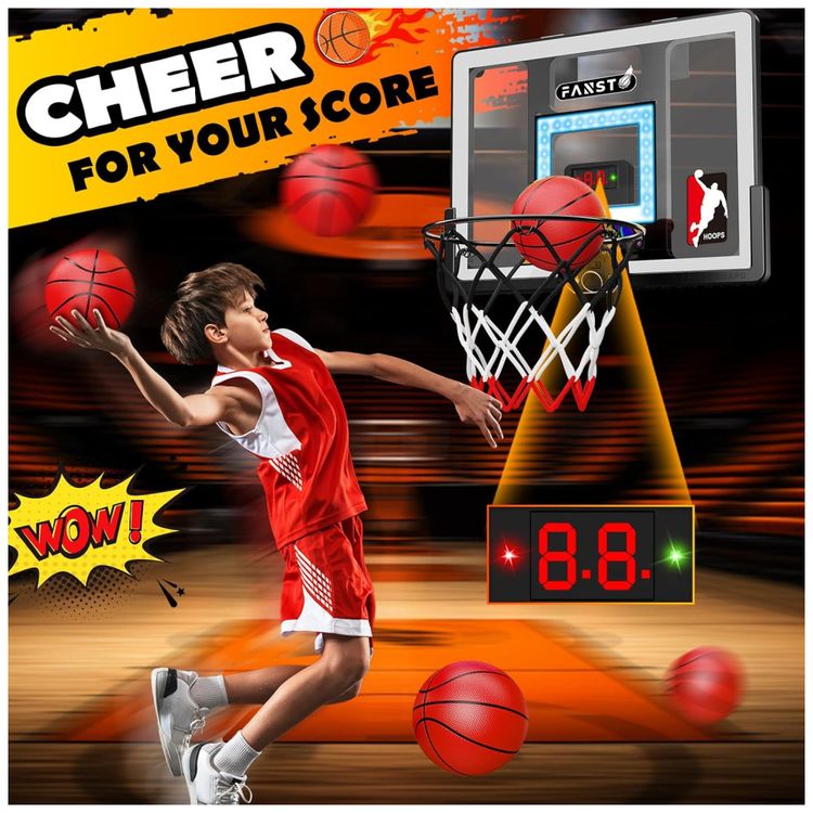 Cesta-de-Basquete-com-4-Bolas-Placar-Eletronico-2-Modos-Imagem-2