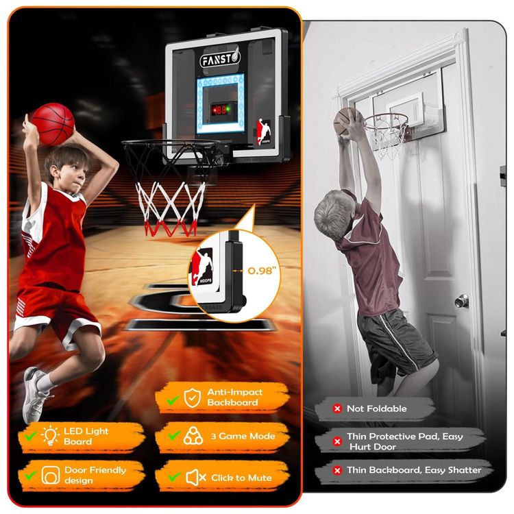 Cesta-de-Basquete-com-4-Bolas-Placar-Eletronico-2-Modos-Imagem-4