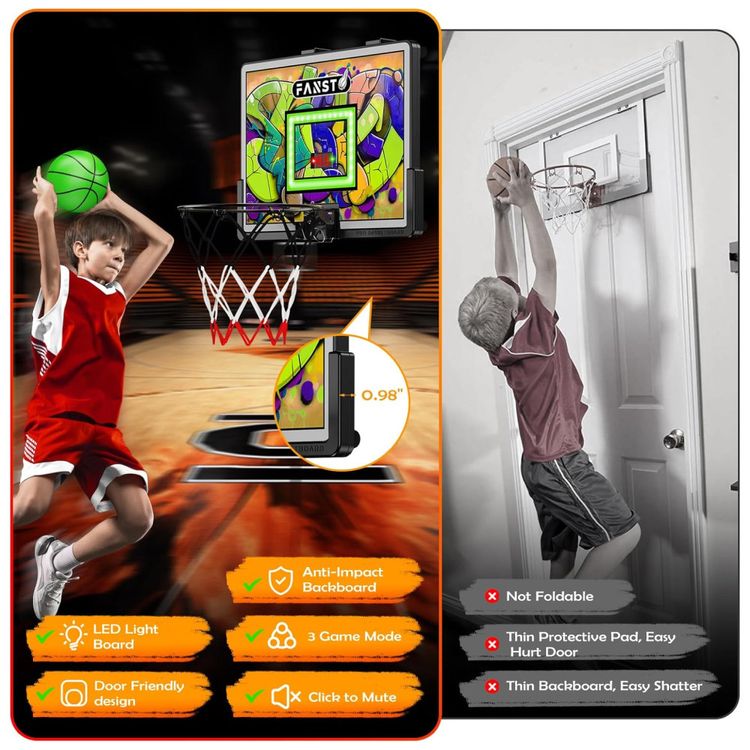 Cesta-de-Basquete-com-4-Bolas--Luz-LED-Anti-impacto-Imagem-4