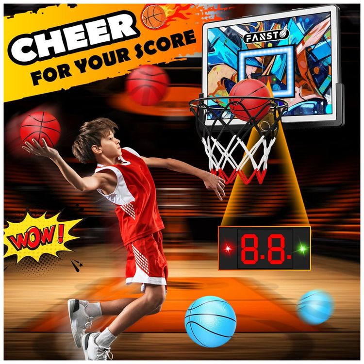 Cesta-de-Basquete-com-4-Bolas-Placar-Eletronico-2-Modos-Imagem-1