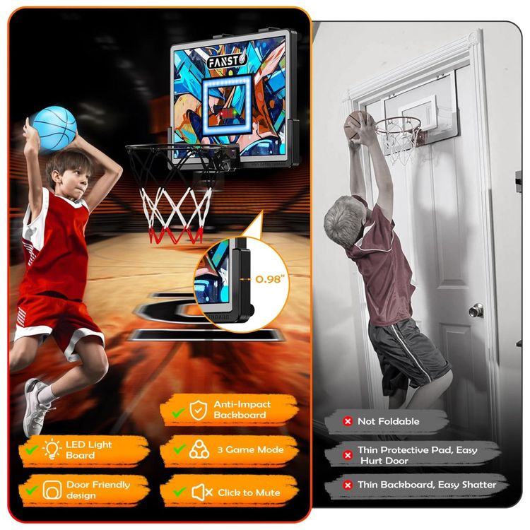 Cesta-de-Basquete-com-4-Bolas-Placar-Eletronico-2-Modos-Imagem-4