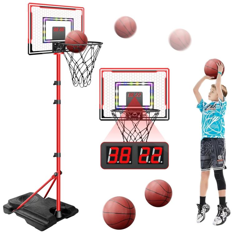 Cesta-de-Basquete-Interno-e-Externa-com-2-Bolas-Placar-Imagem-0