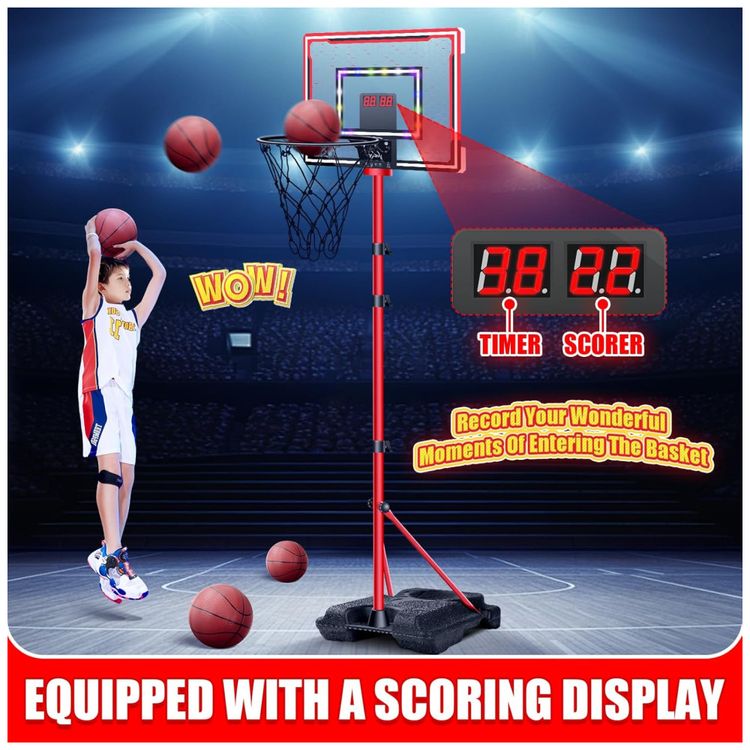 Cesta-de-Basquete-Interno-e-Externa-com-2-Bolas-Placar-Imagem-1