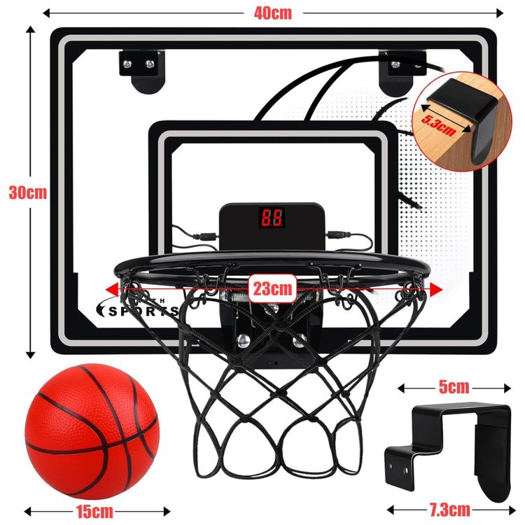 Cesta-de-Basquete-com-3-Bolas-Placar-Eletronico-Luzes-LED-Imagem-1