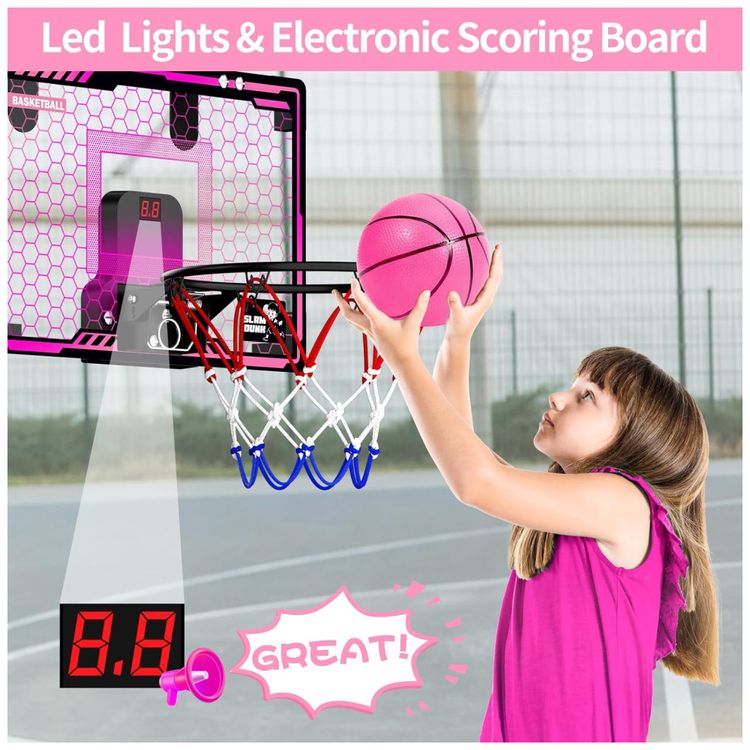Cesta-de-Basquete-para-Meninas-com-Luz-LED-Placar-Imagem-1