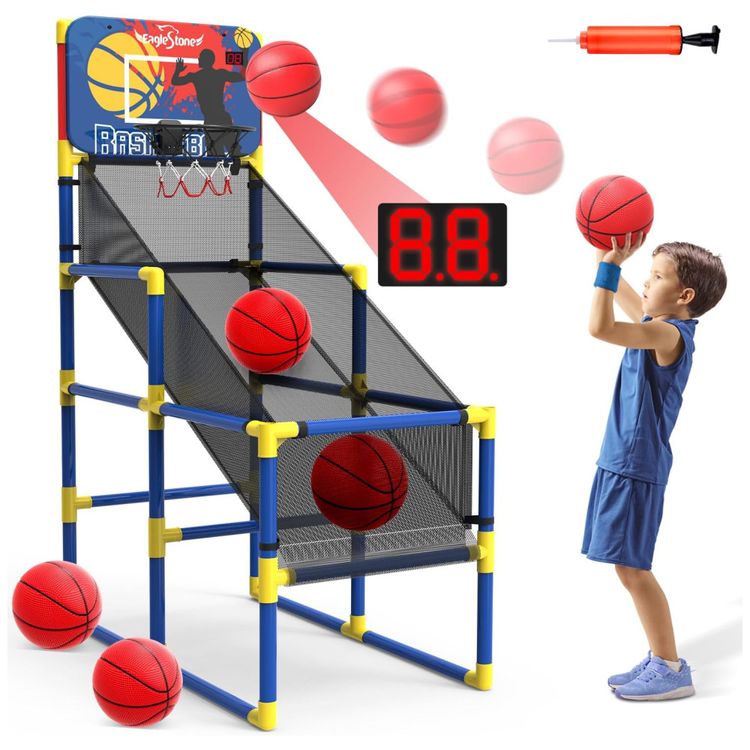 Jogo-de-Basquete-Arcade-Infantil-com-4-Bolas-Placar-Imagem-0