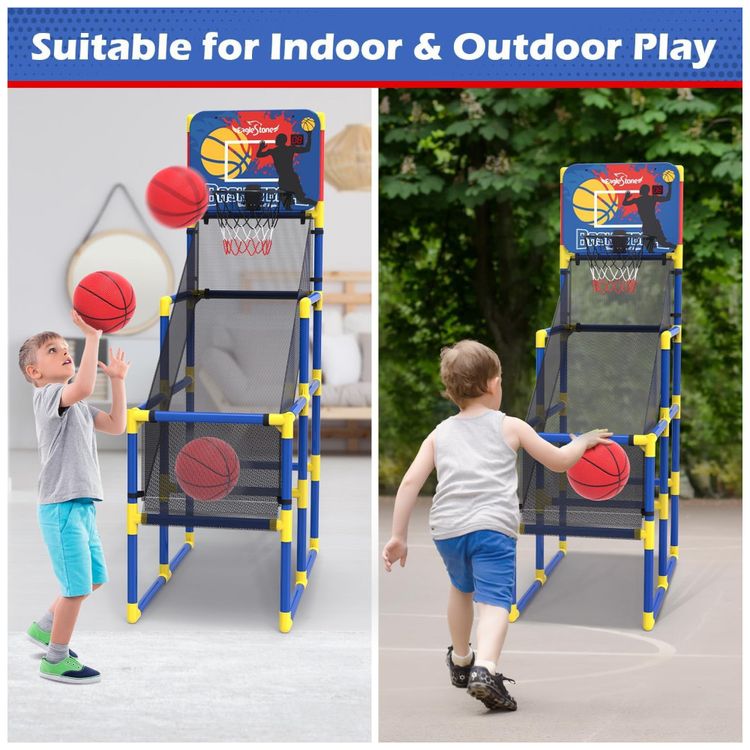 Jogo-de-Basquete-Arcade-Infantil-com-4-Bolas-Placar-Imagem-5