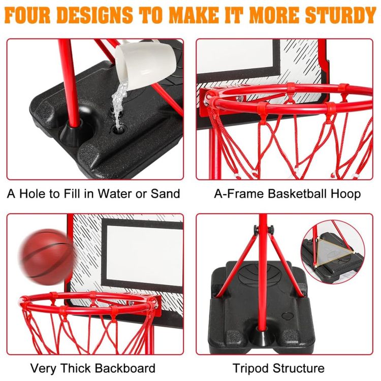 Cesta-de-Basquete-com-3-Bolas-e-Altura-Ajustavel-de-1-Metro-Imagem-3