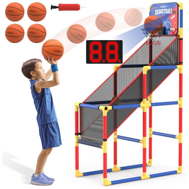 Jogo-de-Basquete-Arcade-Infantil-com-4-Bolas-Placar-Imagem-0