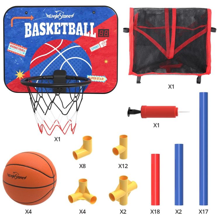 Jogo-de-Basquete-Arcade-Infantil-com-4-Bolas-Placar-Imagem-8