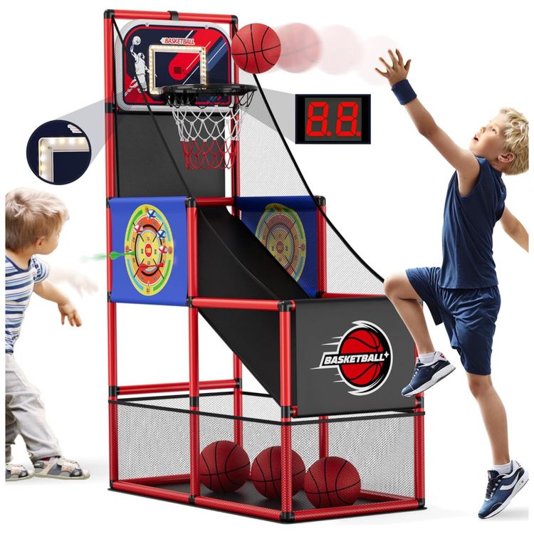 Jogo-de-Basquete-Arcade-Infantil-com-4-Bolas-Placar-Imagem-0