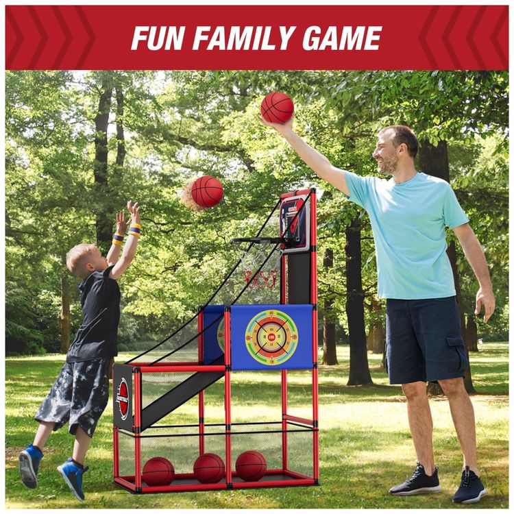 Jogo-de-Basquete-Arcade-Infantil-com-4-Bolas-Placar-Imagem-7