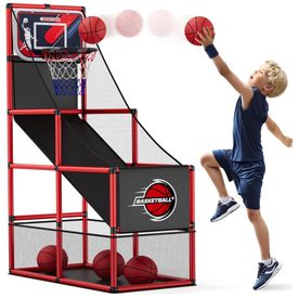 Jogo-de-Basquete-Arcade-Infantil-com-4-Bolas-e-Bomba-de-Ar-Imagem-0