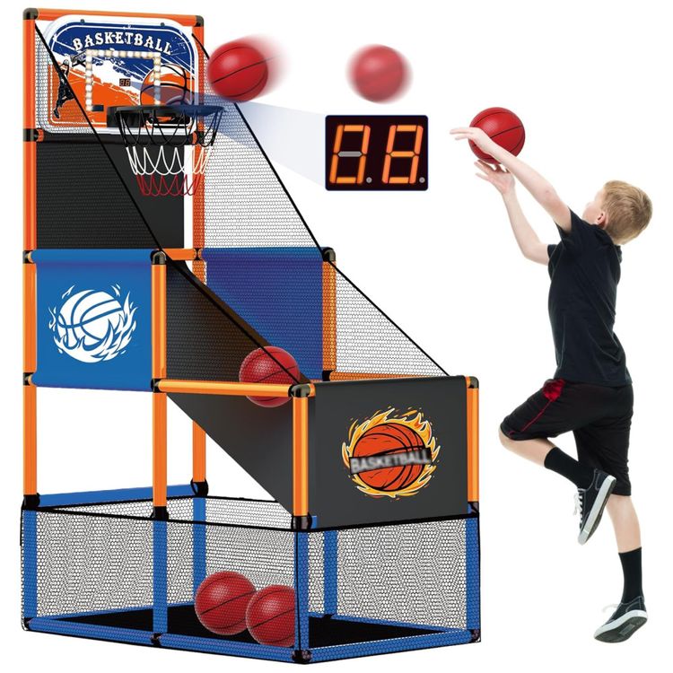 Jogo-de-Basquete-Arcade-Infantil-com-4-Bolas-Placar-Imagem-0