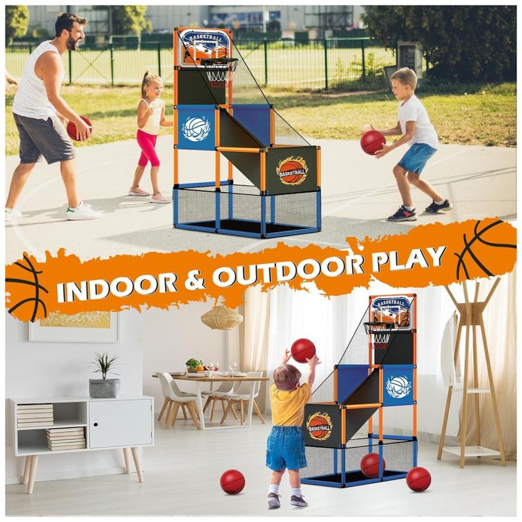 Jogo-de-Basquete-Arcade-Infantil-com-4-Bolas-Placar-Imagem-5