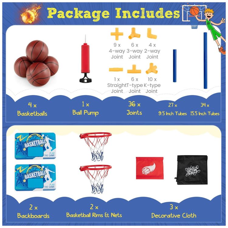 Jogo-de-Basquete-Arcade-Infantil-para-2-Jogadores-com-4-Imagem-3