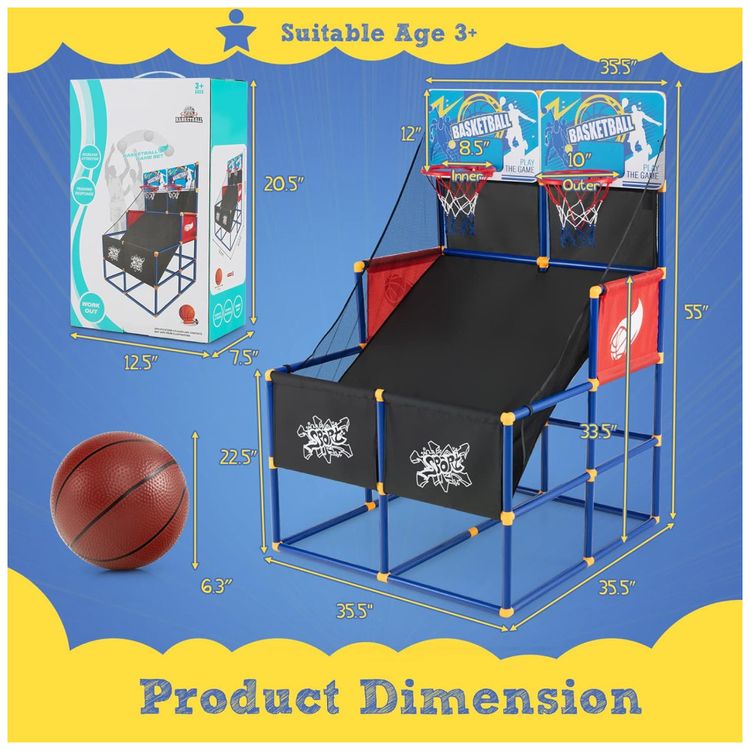 Jogo-de-Basquete-Arcade-Infantil-para-2-Jogadores-com-4-Imagem-6