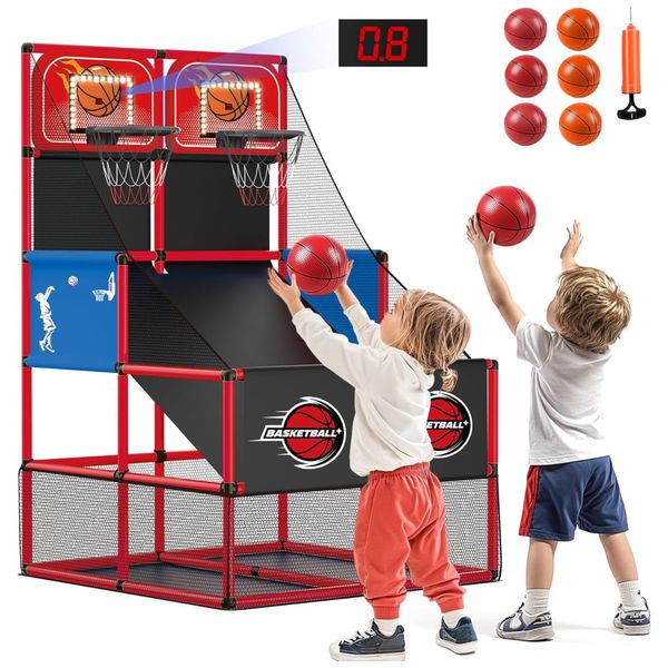 Jogo-de-Basquete-Arcade-Infantil-para-2-Jogadores-com-6-Imagem-0