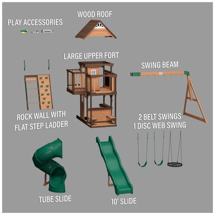 Playground-Infantil-de-Madeira-com-Cozinha-Compacta-Parede-Imagem-8