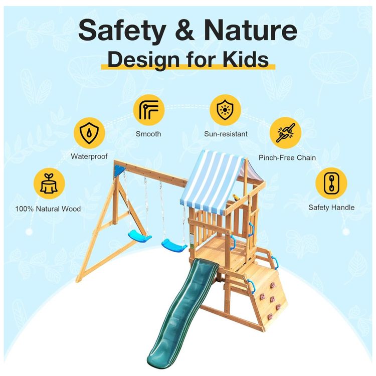 Playground-Infantil-de-Madeira-com-Quadro-Negro-Imagem-5