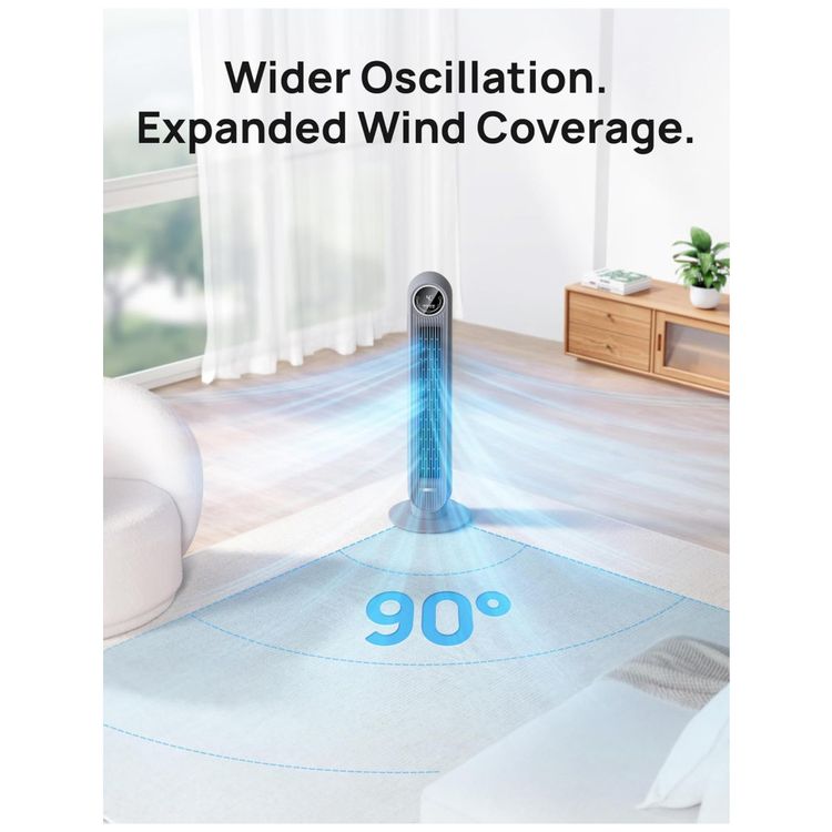 Ventilador-de-Torre-com-Controle-Remoto-Oscilacao-de-90°-Imagem-5