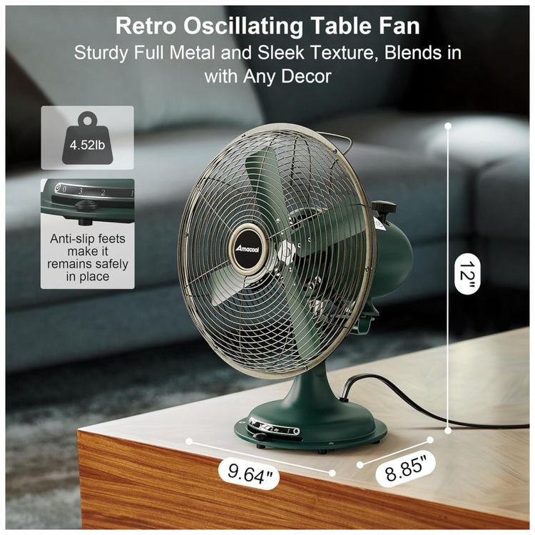 Ventillador-de-Mesa-Vintage-em-Metal-com-Inclinacao-da-Imagem-4