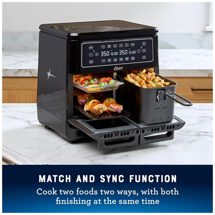 Air-Fryer-com-Cesto-Duplo-10L-e-6-Funcoes-de-Cozimento-Imagem-2