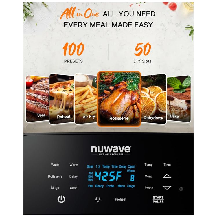 Air-Fryer-Forno-144L-com-150-Predefinicoes-Espeto-de-Imagem-1