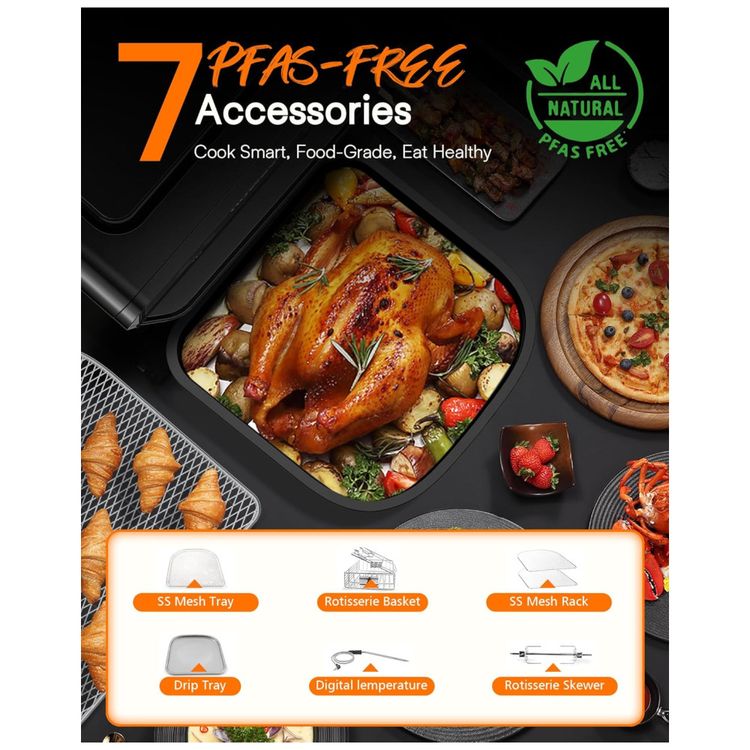 Air-Fryer-Forno-144L-com-150-Predefinicoes-Espeto-de-Imagem-6