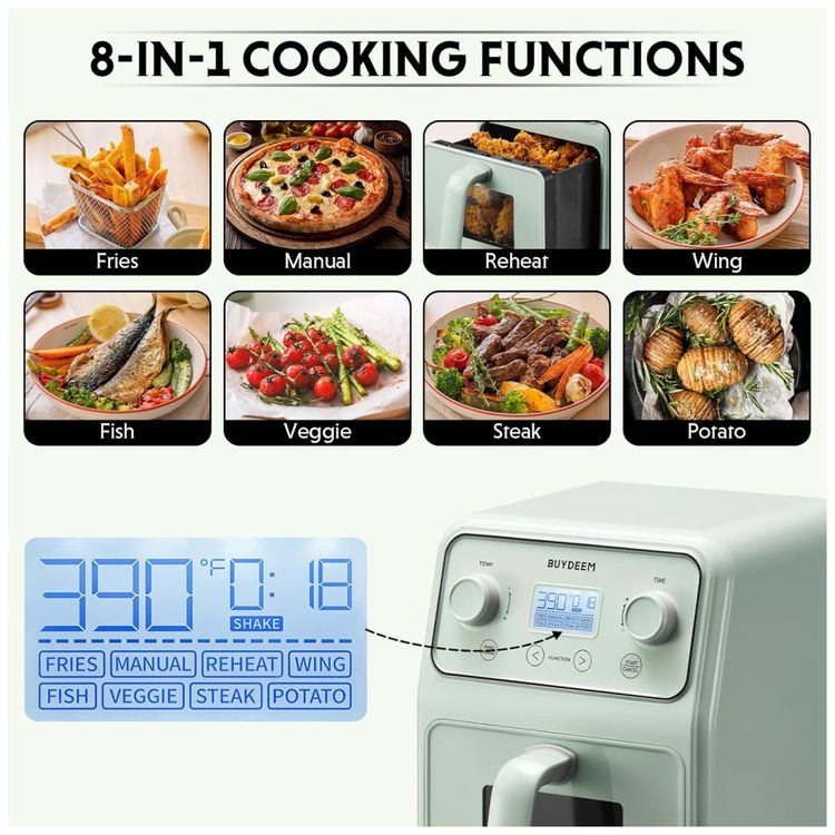 Forno-Airfryer-4-Litros-8-em-1-com-Janela-Retro-e-Lembrete-Imagem-2