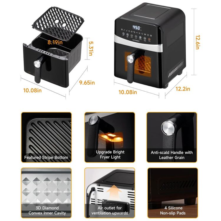 Air-Fryer-6L-com-12-Predefinicoes-Janela-de-Visualizacao-e-Imagem-5