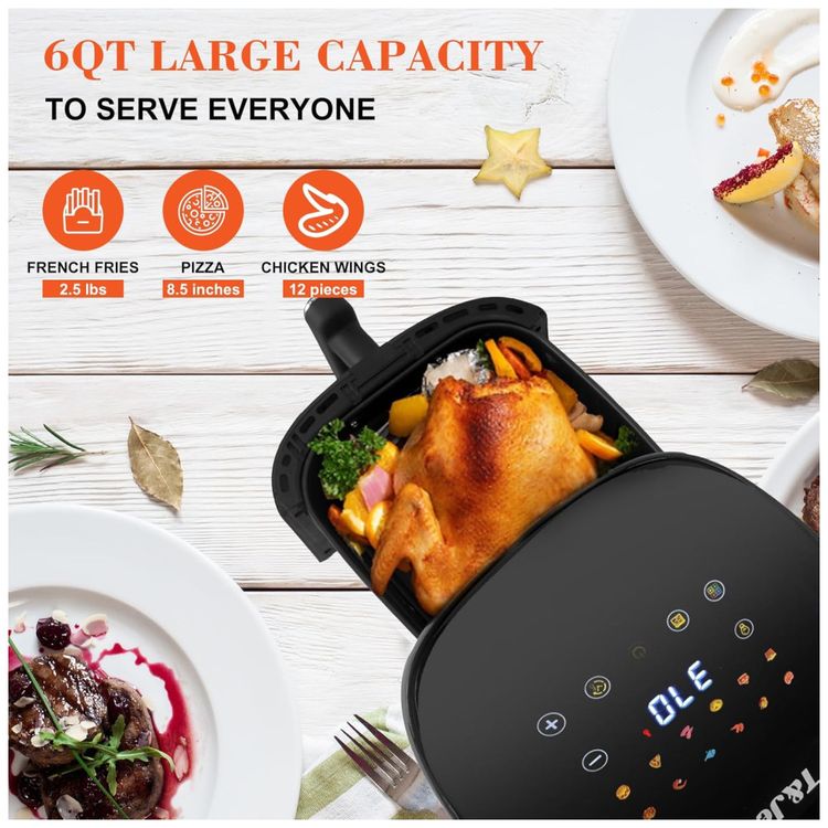 Air-Fryer-57L-com-Controle-Digital-de-Predefinicoes-Cesta-Imagem-2
