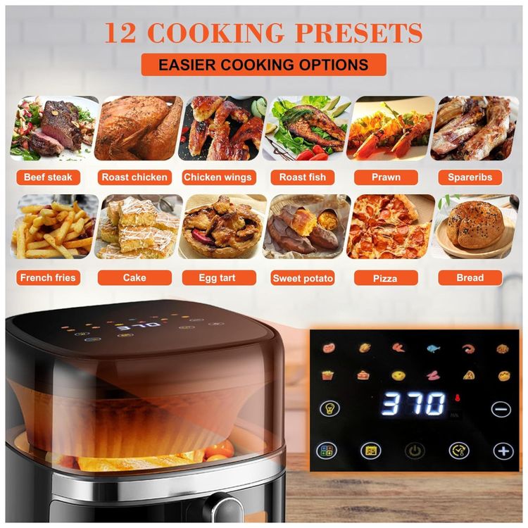 Air-Fryer-57L-com-Controle-Digital-de-Predefinicoes-Cesta-Imagem-3