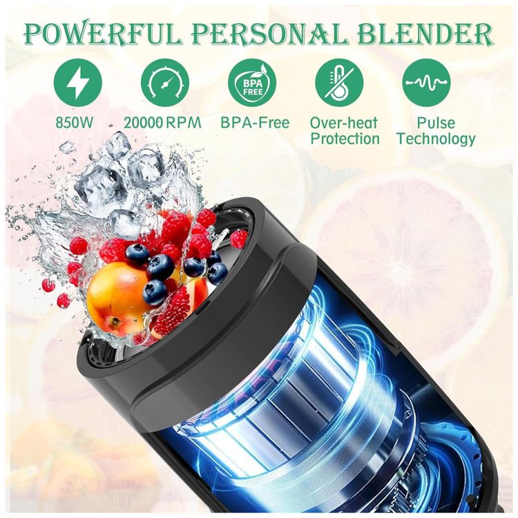 Liquidificador-Portatil-para-Shakes-e-Smoothies-com-2-Copos-Imagem-1