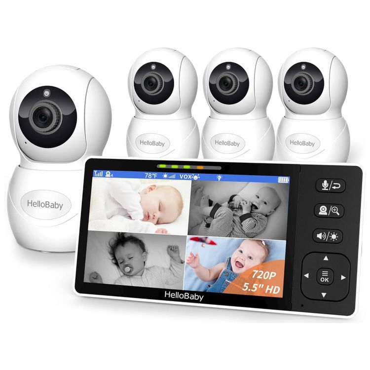 Baba-Eletronica-com-4-Cameras-1080P-Luz-Noturna-Monitor-Imagem-0