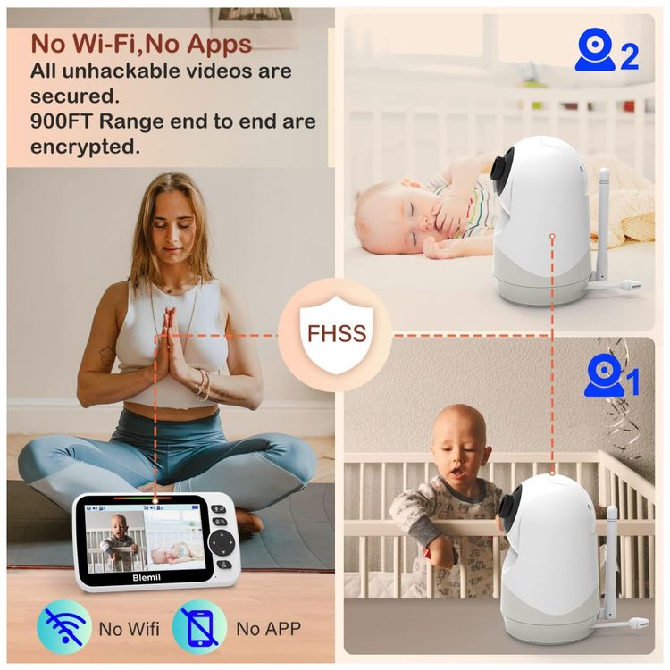 Baba-Eletronica-Monitor-de-Bebe-com-Bateria-de-30-horas-e-2-Imagem-4