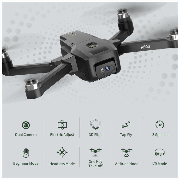 Drone-K600-com-2-Cameras-1080P-para-Criancas-e-Adultos-Imagem-3