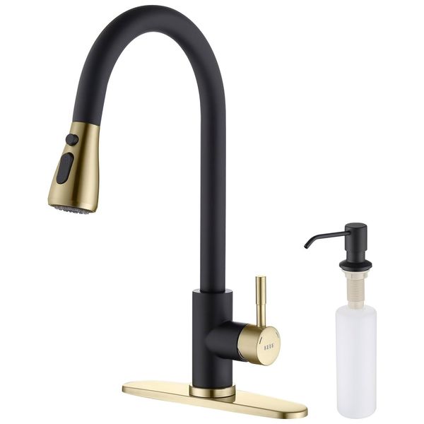 Torneira-Cozinha-com-Dispensador-de-Sabao-Pulverizador-de-Imagem-0