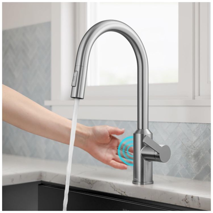 Torneira-Cozinha-com-Sensor-de-Movimento-de-Alca-Unica-Imagem-1