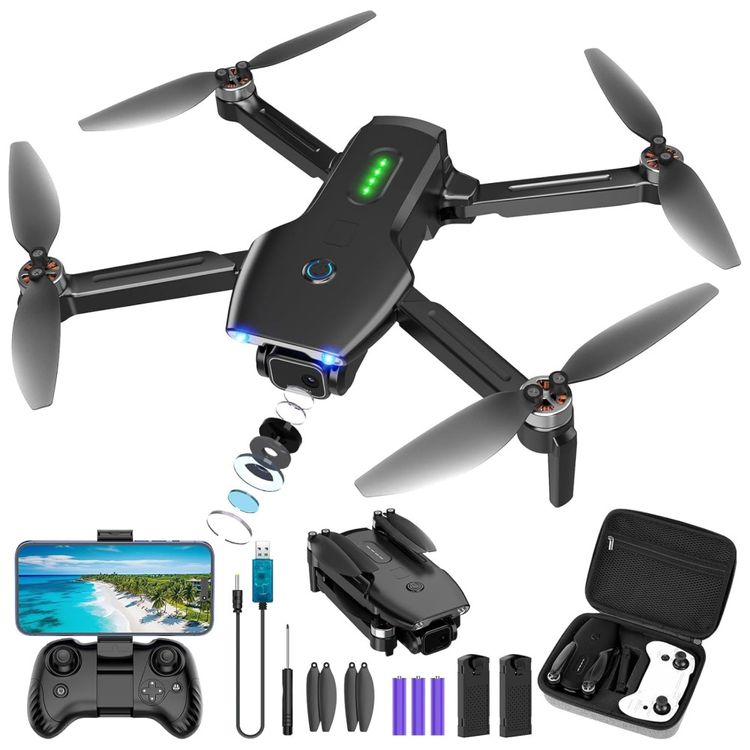 Drone-FPV-1080P-com-2-Baterias-Motor-Sem-Escova-Giros-Imagem-0