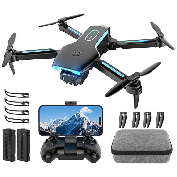Drone-FPV-1080P-com-2-Baterias-Motor-Sem-Escova-Giros-Imagem-8